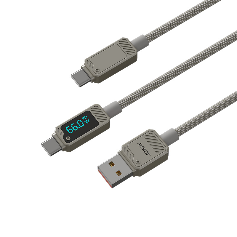 TC016  66w机甲锌合金数显数据线_数据线_深圳市立博电源有限公司